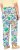 Ulla Popken Italy Print Elastic Waist Pants White - Naisten farkut ja housut isot koot - 