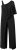 Ulla Popken Asymmetric Lace Panel Jumpsuit Black - Naisten farkut ja housut isot koot - 