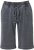 Ulla Popken Indigo Dyed Elastic Waist Jersey Shorts Black - Naisten farkut ja housut isot koot - 