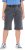 Ulla Popken Indigo Dyed Elastic Waist Jersey Shorts Black - Naisten farkut ja housut isot koot - 