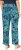 Ulla Popken Tropical Leaf Print Elastic Waist Pants Blue - Naisten farkut ja housut isot koot - 