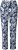 Ulla Popken Feather Print Elastic Waist Pants Blue - Naisten farkut ja housut isot koot - 