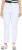 Ulla Popken Used Look 5 Pocket Comfy Waistband Mom Jeans Snow White - Naisten farkut ja housut isot koot - 