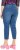 Ulla Popken Cropped Denim Look Stretch Fit Leggings Light Blue Denim - Farkut & Housut Isoissa Koissa – Plus Size - 