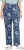 Ulla Popken Patchwork Paisley Elastic Waist Pants Blue - Naisten farkut ja housut isot koot - 