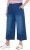 Ulla Popken Denim Culottes Blue - Naisten farkut ja housut isot koot - 