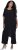 Ulla Popken Layered Chiffon Wrap Jumpsuit Grey - Naisten farkut ja housut isot koot - 
