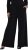 Ulla Popken Wide Leg Elastic Waist Glitter Pants Black - Naisten farkut ja housut isot koot - 
