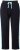 Ulla Popken Side Stripe Elastic Waist Joggers Black - Naisten farkut ja housut isot koot - 