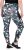 Ulla Popken Quick Drying Botanical Print Sport Leggings Black - Naisten farkut ja housut isot koot - 