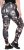Ulla Popken Abstract Print Quick Dry Sports Leggings Black - Naisten farkut ja housut isot koot - 