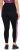 Ulla Popken Quick Drying Botanical Print Sport Leggings Black - Naisten farkut ja housut isot koot - 