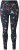 Ulla Popken Quick Drying Celestial Print Sport Leggings Black - Naisten farkut ja housut isot koot - 
