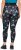 Ulla Popken Quick Drying Celestial Print Sport Leggings Black - Naisten farkut ja housut isot koot - 