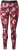 Ulla Popken Abstract Flower Print Performance Leggings Red - Naisten farkut ja housut isot koot - 