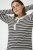 Kaffe Curve Miana Long Sleeve Polo Chalk with Black Stripe - Pikeepaidat - 
