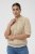 Kaffe Curve Lizzy Contrast Knitted Polo Feather Grey Melange - Pikeepaidat - 