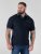 D555 Barret Interlock Jacquard Collar & Cuffs Polo Navy - Pikeepaidat - Miesten isot pikeepaidat