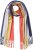 Ulla Popken Ombre Rainbow Stripe Scarf Night Blue - Naisten asusteet isot koot - 