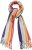 Ulla Popken Ombre Rainbow Stripe Scarf Night Blue - Naisten asusteet isot koot - 