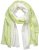 Ulla Popken Ombre Linen Blend Scarf Lime Green - Asusteet - 