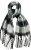 Ulla Popken Plaid Long Fringe Scarf Black - Asusteet - 