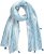 Ulla Popken Greek Stripe Tasseled Scarf Blue - Asusteet - 