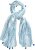 Ulla Popken Greek Stripe Tasseled Scarf Blue - Asusteet - 