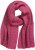 Ulla Popken Garter Stitch Knit Scarf Pink - Naisten asusteet isot koot - 