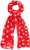 Ulla Popken Polka Dot Scarf Neon Red - Asusteet - 