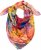 Ulla Popken Colorful Square Silk Scarf Rainbow - Asusteet - 