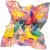 Ulla Popken Colorful Square Silk Scarf Rainbow - Asusteet - 