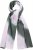 Ulla Popken Batik Striped Scarf Lavender - Asusteet - 