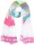 Ulla Popken Pink Lettering Border Print Scarf Snow White - Asusteet - 