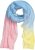 Ulla Popken Pleated Color Gradient Scarf Light Blue - Asusteet - 