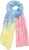 Ulla Popken Pleated Color Gradient Scarf Light Blue - Asusteet - 