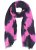 Ulla Popken Two Tone Fringed Hem Scarf Bold Pink - Naisten asusteet isot koot - 