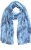 Ulla Popken Circle Print Scarf Blue - Naisten asusteet isot koot - 