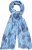 Ulla Popken Circle Print Scarf Blue - Naisten asusteet isot koot - 