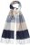 Ulla Popken Checked Fringed Hem Scarf Dark Putty - Asusteet - 