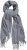 Ulla Popken Ribbed Knit Fringed Hem Scarf Grey Melange - Asusteet - 