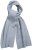 Ulla Popken Ribbed Knit Scarf Light Grey Melange - Naisten asusteet isot koot - 