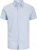 Jack & Jones Breeze Linen Blend Short Sleeve Shirt Chambray Blue - Kauluspaidat - Miesten isot kauluspaidat 2XL – 8XL