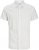 Jack & Jones Breeze Linen Blend Short Sleeve Shirt White - Kauluspaidat - Miesten isot kauluspaidat 2XL – 8XL