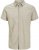 Jack & Jones Breeze Linen Blend Short Sleeve Shirt Beige - Kauluspaidat - Miesten isot kauluspaidat 2XL – 8XL