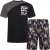 Kam Jeans 5001 'Brooklyn 85' Tee And Short Set Black - T-paidat - Isot T-paidat 2XL – 14XL