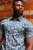 Kam Jeans 6061 Hibiscus Floral Print Short Sleeve Shirt Midnight Blue - Kauluspaidat - Miesten isot kauluspaidat 2XL – 8XL