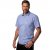 JP1880 Short Sleeve Check Print Traditional Shirt Blue - Kauluspaidat - Miesten isot kauluspaidat 2XL – 8XL