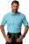 JP1880 Shirt Traditional Short Sleeve Turquoise - Kauluspaidat - Miesten isot kauluspaidat 2XL – 8XL