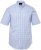 JP1880 Shirt Traditional Short Sleeve Checked Light Blue - Kauluspaidat - Miesten isot kauluspaidat 2XL – 8XL